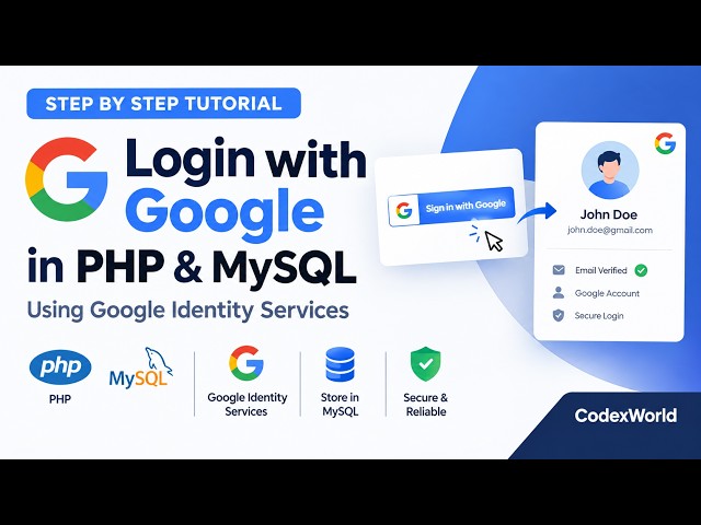 Login with Google in PHP & MySQL | Google Identity Services Tutorial