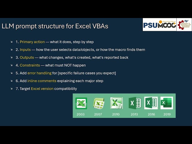 Lecture 6 AI Tools and  Prompting for excel VBA programming