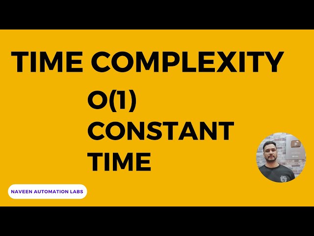 BIG O(1) - Constant Time Complexity