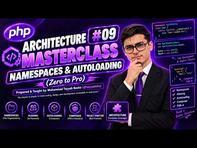 Namespaces & Autoloading in PHP | Composer & PSR-4 | PHP OOP #9