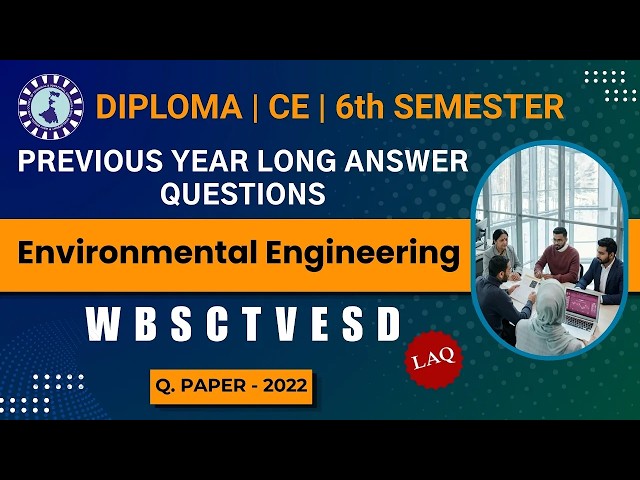 Environment Engineering 2022 Long Answer-Type Questions | CE 6th Sem WBSCTVESD Exam Ready