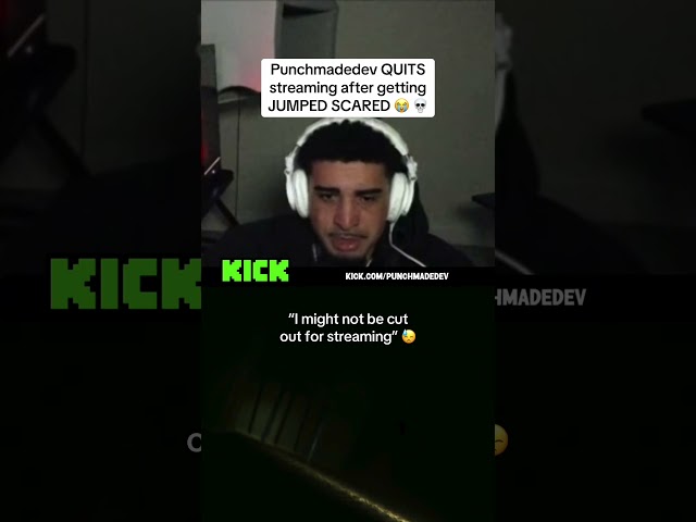 Punchmadedev QUITS streaming after getting JUMPED SCARED 😭 💀 #punchmadedev
