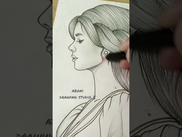 beautiful girl drawing tutorial step by step #viral #art #shorts