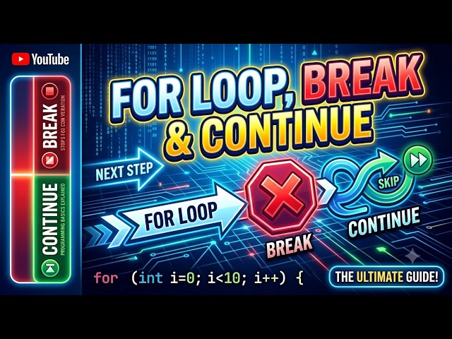 for loop, break and continue