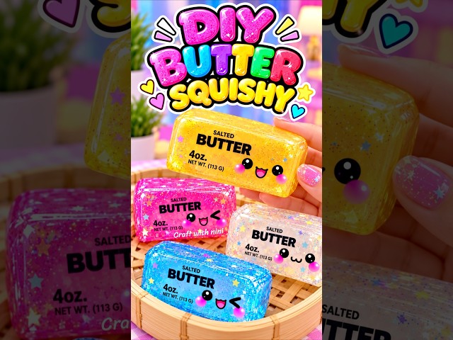 Diy viral glitter squishy at home / butter dumpling squishy #tiktok #squishy #craft #art #viral