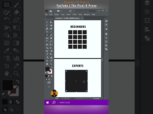 Adobe Illustrator For Beginners | Beginners Vs Expert | Graphic Design Tutorial