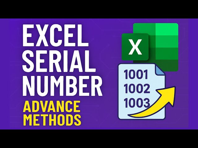 Advanced Excel Trick for Serial Numbers 🔢  Beginner to Pro!