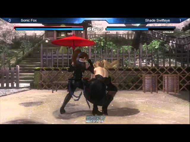WB7 - DOA5 Tag - Losers F. - Sonic Fox vs Shade Swifteye