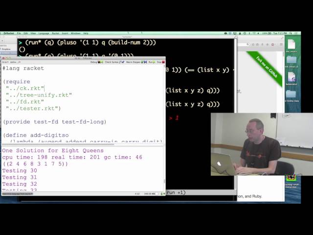 Relational Programming in miniKanren by William Byrd, Part 1/2