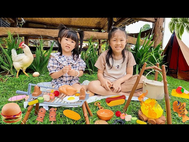 Mainan Anak Sate Barbeque Playset di Temani Ayam I Anak Lucu Main Masak Masakan