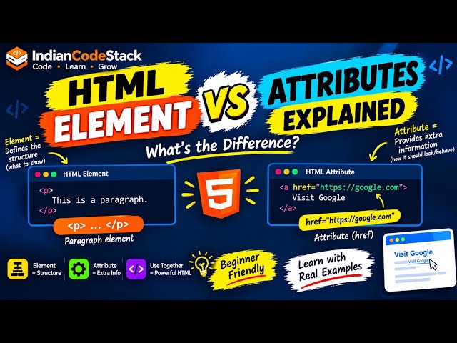HTML Elements vs Attributes 🚀 