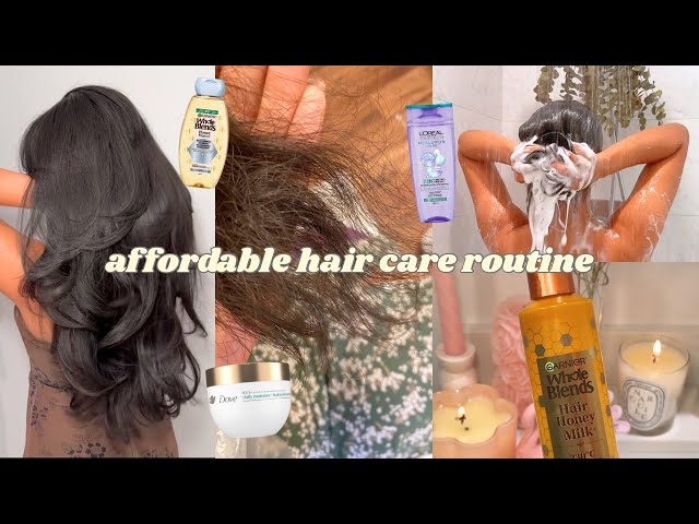 Hair Care Routine Using AFFORDABLE DRUGSTORE Products 🛁🎀🕯️🪷🚿