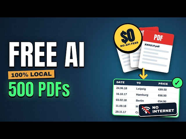 Free AI Reads 500 PDFs — 100% Local, No Internet, $0 n8n + Ollama