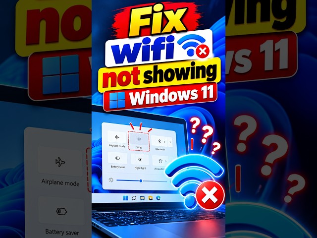 How To Fix WiFi Not Showing Up on Windows 11 Laptop ( 2026 )