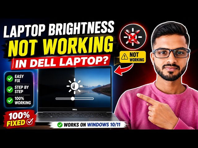 How to Fix Laptop Brightness Not Working in Dell Laptop | Brightness Button Not Working (100% Fixed)