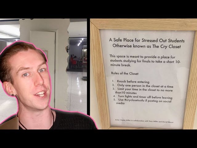 University Installs A "Cry Closet" Safe Space For Students -- LewReview