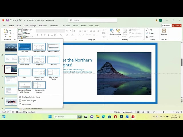 Shelly Cashman PowerPoint 365 | Module 1: SAM Project B | Tours with Iceland Adventures