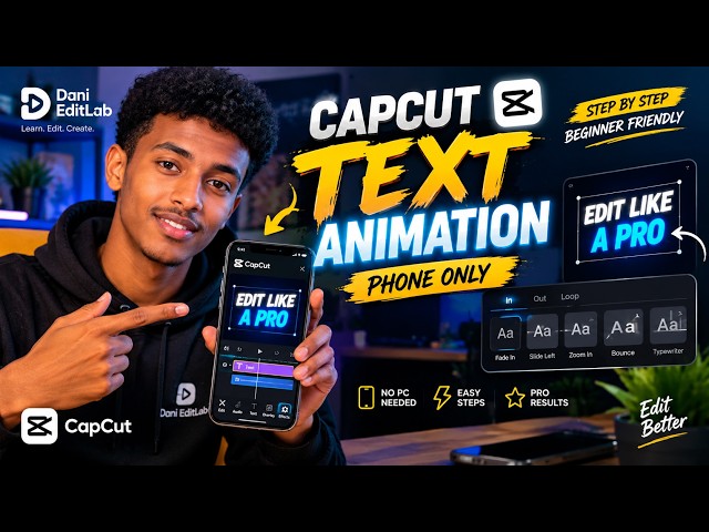 How to Make TEXT ANIMATION in CapCut on Phone 🔥 | Beginner Tutorial