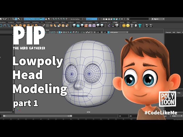 Low Poly Game Character Modeling part 1 - #2