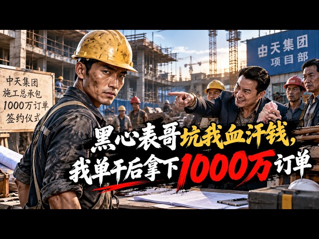 拿命工作卻只分5 萬！黑心表哥坑我血汗錢，我憤然單幹，憑一身過硬手藝拿下1000 萬大單，昔日坑我的表哥，如今落魄跪地哭求我拉他一把！
