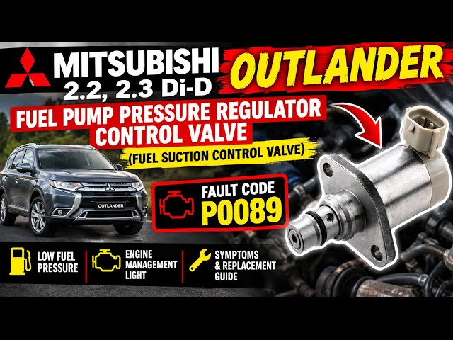 MITSUBISHI outlander Di-D faulty fuel suction control valve replacement. Fault code P0089.