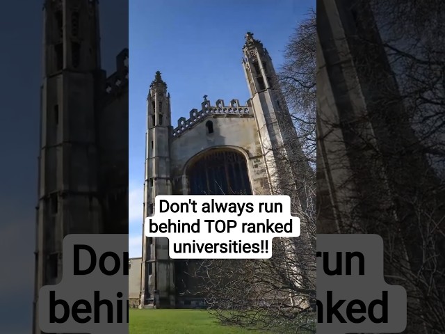 Why Top Universities Might Not Be Right For You!
