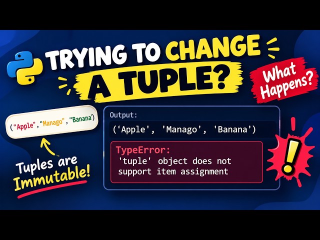 Can You Change a Tuple in Python? 🤔 | TypeError Explained