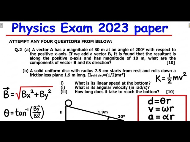 PHYSICS 2023 EXAM PAPER SOLVED | FULL PAPER REVISION