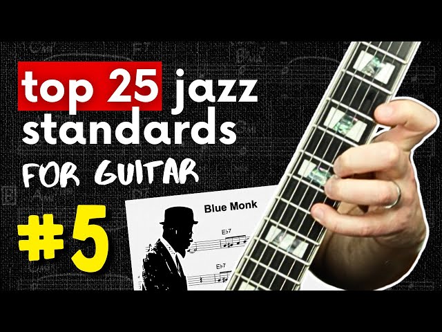 BLUE MONK Guitar Tab & Tutorial (melody, scales, chords) | #5 of Top 25 Jazz Standards for Guitar