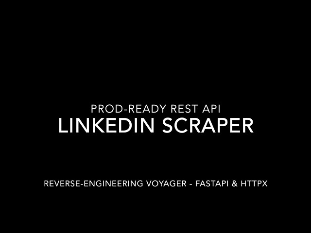 Stop Using Selenium: Scrape LinkedIn with FastAPI & Voyager API (~800ms)