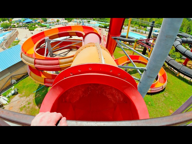 Twister Water Slide at Alabama Adventure | Fast Body Slide POV