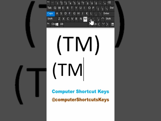 Trade Mark tm Shortcut Key #shorts #tm #Trademark