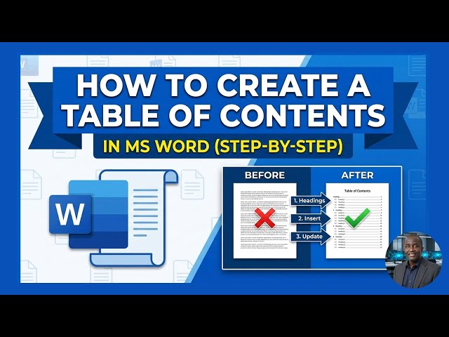 How to Create a Table of Contents in Microsoft Word | Step-by-Step Tutorial (Beginner Friendly)