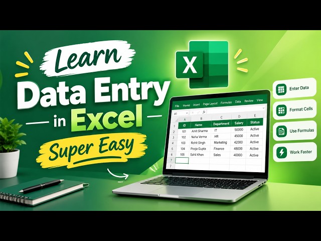 Learn Data Entry in Excel | Basic to Advance Tutorial for Beginners