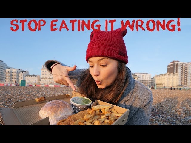 How To Really Eat Fish And Chips! Brighton | England Road Trip Travel Vlog 6