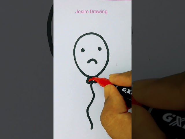 Balloon 🎈 drawing very easy #creative #short #happy