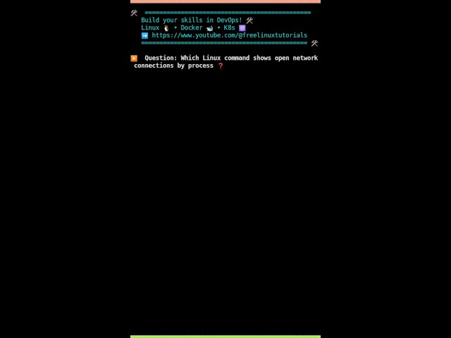 🐧 Linux command to show network connection by process