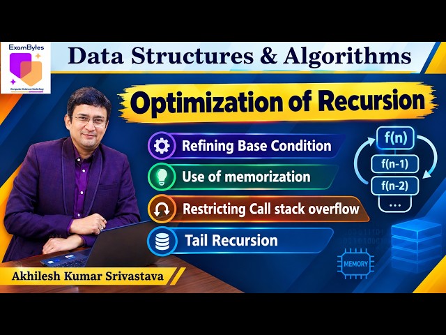 Optimization of Recursion in DSA | Tail Recursion, Memoization & Stack Overflow