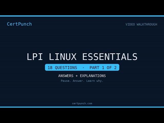 LPI Linux Essentials 010-160 Practice Exam Questions and Answers - Part 16/17