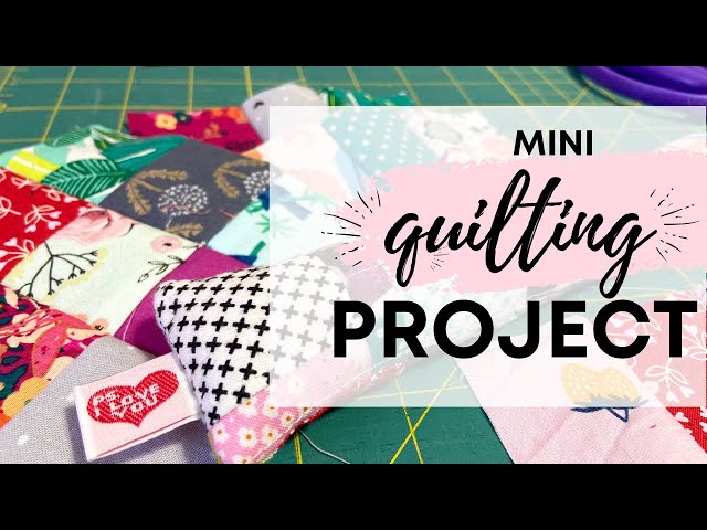 MINI QUILT PROJECT-LEARN HOW TO MAKE A DISAPPEARING NINE PATCH WITH SCRAP FABRIC, BEGINNER FRIENDLY.