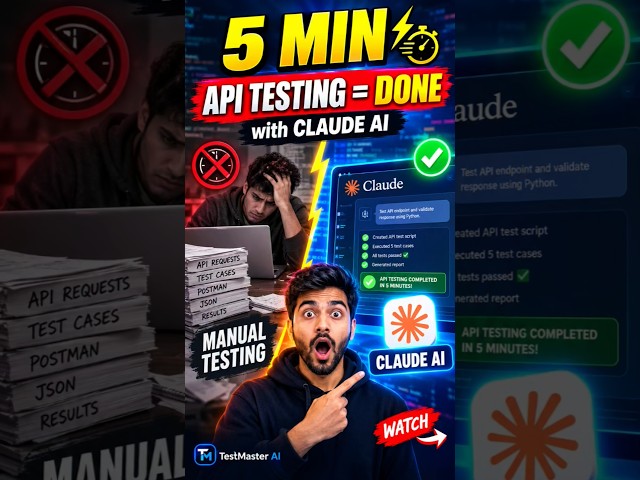 Claude Just Changed API Testing 🤯 5-Minute AI Setup! #shorts #aitesting #viral #usa #apitesting #ai.