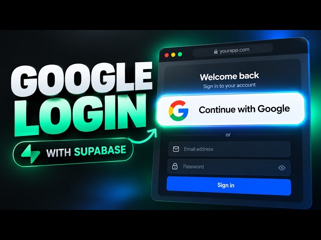 I Added Google Login to My Web App with Supabase — Full Setup