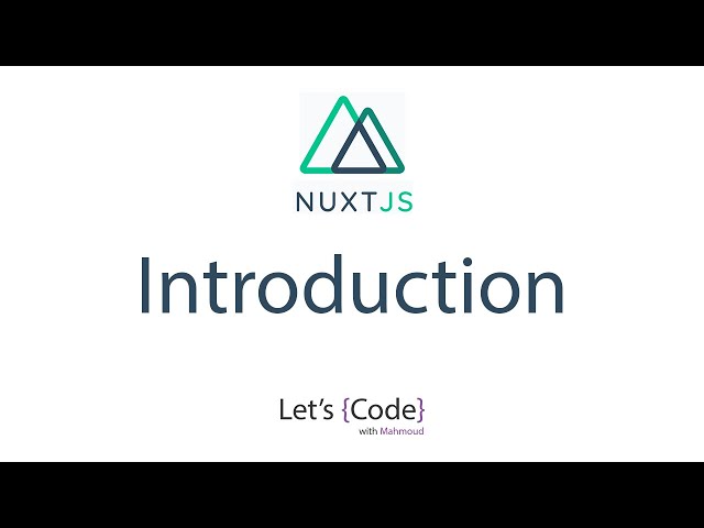 1. Nuxt.js - Introduction