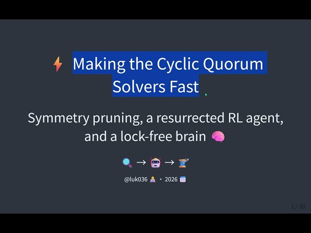 🎙️ Making the Cyclic Quorum Solvers Fast