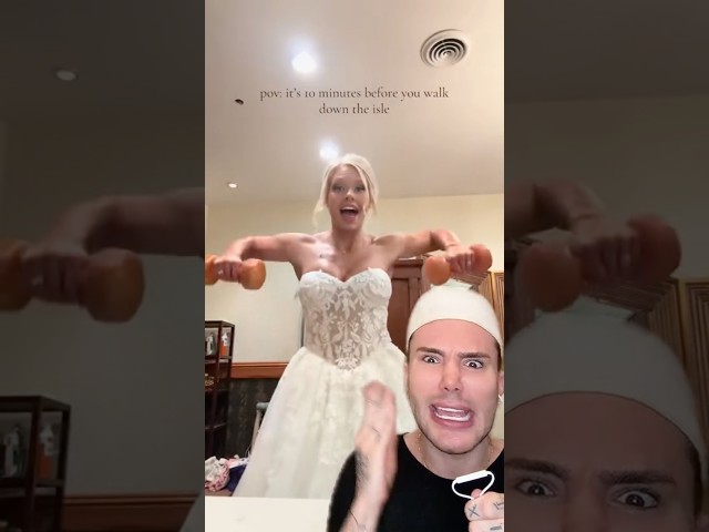 CRAZY BRIDE ROUTINE!😱 #bride #bridetobe #weddingdress #weddingday #weddingvideo