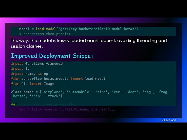 Fixing TensorFlow Keras Model Hanging on .predict() in Google Cloud Functions