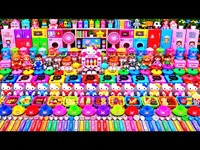 8:19 Mini Kitchen Set Collection for Kids Playing | Unboxing Kids Food Super Kitchen Toys Barbie Set