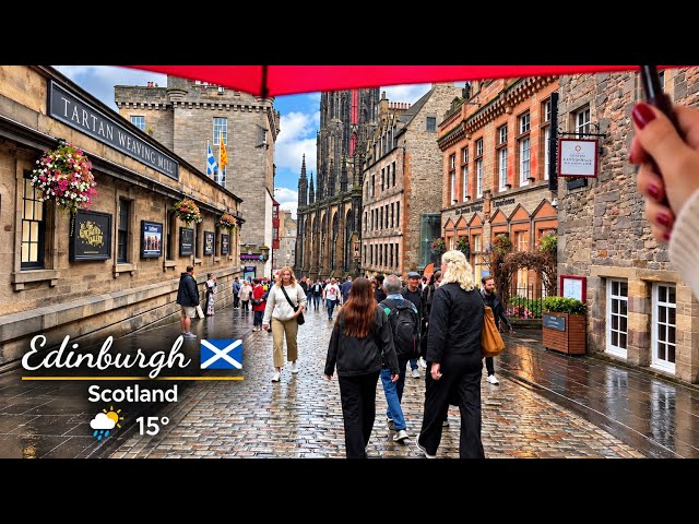 Summer Is Over in Edinburgh 🍂🌧️ | The City After Rain | Scotland Walking Tour 4K. 