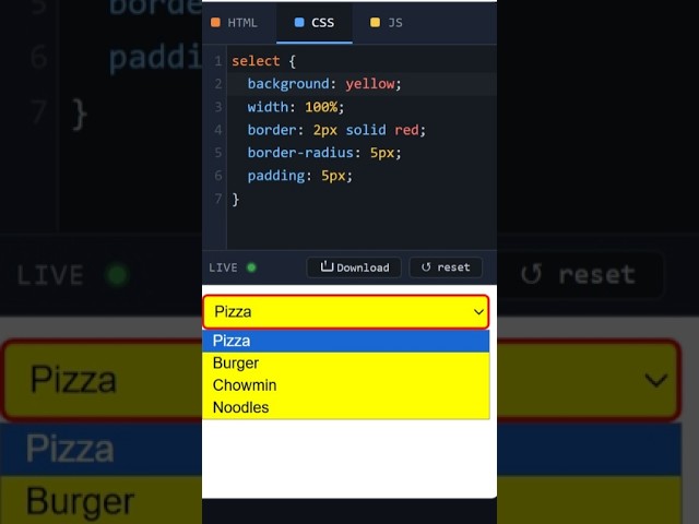 HTML Dropdown Menu Resturant Dark #coding #htmltutorial #csstutorial