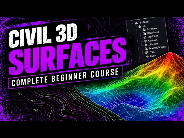 Civil 3D Surfaces: Complete Beginner Course | Full Session